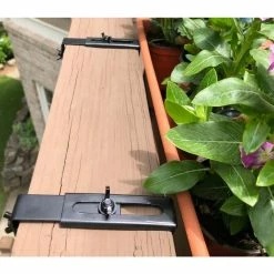 Vigoro Adjustable Window Planter Box Single Metal Bracket 15 Vigoro Adjustable Window Planter Box Single Metal Bracket -Green Haven Store black metal vigoro plant hangers 51472 76 1000