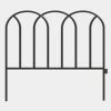 Vigoro 16 in. Round Metal Gothic Garden Fence -Green Haven Store black powder coated metal vigoro garden fencing 51384 64 1000