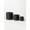 SULLIVANS Black Ceramic Pot -Set of 3 -Green Haven Store black sullivans plant pots cm2939 64 1000