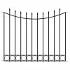Vigoro Beaumont 40.4 in. H x 49.6 in. W Black Steel 3-Rail Fence Panel (4-Pack) -Green Haven Store black vigoro garden fencing 860336 4pk 64 1000