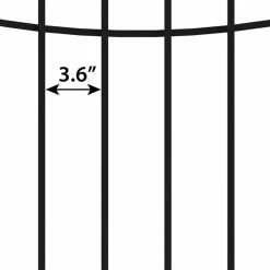 Vigoro Beaumont 40.4 in. H x 49.6 in. W Black Steel 3-Rail Fence Panel (4-Pack) -Green Haven Store black vigoro garden fencing 860336 4pk a0 1000