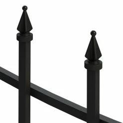Vigoro Beaumont No Dig 40.4 in. H x 53.7 in. W Black Steel Decorative Fence Gate -Green Haven Store black vigoro garden fencing 860343 a0 1000