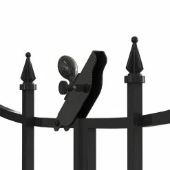 Vigoro Empire/Westbrook 28 in. Black Steel Decorative Fence Gate 17 Vigoro Empire/Westbrook 28 in. Black Steel Decorative Fence Gate -Green Haven Store black vigoro garden fencing 860350 77 1000