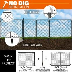 Vigoro Beaumont 53.3 in. x 3 in. x 3 in. Black Steel Fence Post and Stake 19 Vigoro Beaumont 53.3 in. x 3 in. x 3 in. Black Steel Fence Post and Stake -Green Haven Store black vigoro garden fencing 860367 44 1000