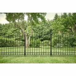 Vigoro Beaumont 53.3 in. x 3 in. x 3 in. Black Steel Fence Post and Stake 17 Vigoro Beaumont 53.3 in. x 3 in. x 3 in. Black Steel Fence Post and Stake -Green Haven Store black vigoro garden fencing 860367 4f 1000