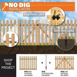 Vigoro Beaumont 53.3 in. x 3 in. x 3 in. Black Steel Fence Post and Stake 16 Vigoro Beaumont 53.3 in. x 3 in. x 3 in. Black Steel Fence Post and Stake -Green Haven Store black vigoro garden fencing 860367 c3 1000