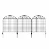Vigoro Rockdale 43.8 in. Black Steel Fence Panel (3-Pack) -Green Haven Store black vigoro garden fencing 860404 64 1000