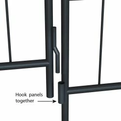 Vigoro Rockdale 43.8 in. Black Steel Fence Panel (3-Pack) 18 Vigoro Rockdale 43.8 in. Black Steel Fence Panel (3-Pack) -Green Haven Store black vigoro garden fencing 860404 66 1000