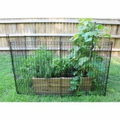 Vigoro 44 in. H x 36 in. W Steel Multi-Purpose No Dig Black Fence Panel -Green Haven Store black vigoro garden fencing 860411 44 1000