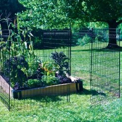Vigoro 44 in. H x 36 in. W Steel Multi-Purpose No Dig Black Fence Panel (6-Pack) -Green Haven Store black vigoro garden fencing 860411 6pk 31 1000