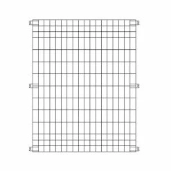 Vigoro 44 in. H x 36 in. W Steel Multi-Purpose No Dig Black Fence Panel (6-Pack)