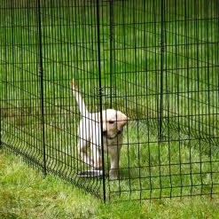 Vigoro 44 in. H x 36 in. W Steel Multi-Purpose No Dig Black Fence Panel -Green Haven Store black vigoro garden fencing 860411 c3 1000