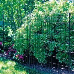 Vigoro 56 in. H Steel Multi-Purpose Black Fence Post (7-Pack) -Green Haven Store black vigoro garden fencing 860428 7pk 76 1000