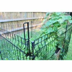 Vigoro 49 in. H Steel No Dig Multi-Purpose Black Latch -Green Haven Store black vigoro garden fencing 860435 1f 1000