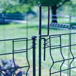 Vigoro 49 in. H Steel No Dig Multi-Purpose Black Latch -Green Haven Store black vigoro garden fencing 860435 31 1000