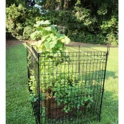 Vigoro 49 in. H Steel No Dig Multi-Purpose Black Latch -Green Haven Store black vigoro garden fencing 860435 4f 1000