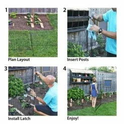 Vigoro 49 in. H Steel No Dig Multi-Purpose Black Latch -Green Haven Store black vigoro garden fencing 860435 c3 1000