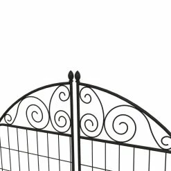 Vigoro Rockdale 41.9 in. Black Steel Fence Gate -Green Haven Store black vigoro garden fencing 860442 a0 1000