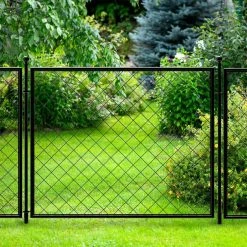 Vigoro 37.3 in. H x 51 in. W Steel Diamond Mesh Garden Fence Panel -Green Haven Store black vigoro garden fencing 860640 76 1000