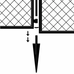 Vigoro 37.3 in. H x 50.2 in. W Steel Diamond Mesh Garden Fence Gate -Green Haven Store black vigoro garden fencing 860657 4f 1000