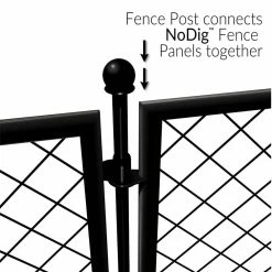 Vigoro 37.3 in. H x 50.2 in. W Steel Diamond Mesh Garden Fence Gate -Green Haven Store black vigoro garden fencing 860657 77 1000