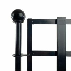 Vigoro 37.2 in. H x 42.87 in. W Steel 3-Rail Garden Fence Panel -Green Haven Store black vigoro garden fencing 860701 c3 1000