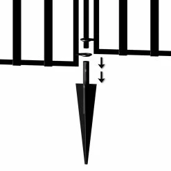 Vigoro 37.2 in. H x 55.7 in. W Steel 3-Rail Garden Fence Gate -Green Haven Store black vigoro garden fencing 860718 4f 1000