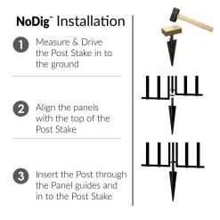 Vigoro 37.2 in. H x 55.7 in. W Steel 3-Rail Garden Fence Gate -Green Haven Store black vigoro garden fencing 860718 66 1000