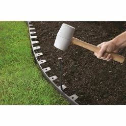 Vigoro 8 in. Anchoring Landscape Spike Pack (24-Count) -Green Haven Store black vigoro garden stakes 1985 24hd 16 31 1000
