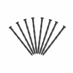Vigoro 8 in. Black Plastic-Nylon Spiral Anchoring Spikes (8-Pack) -Green Haven Store black vigoro plastic edging 1985 hd 40 1000