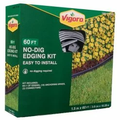 Vigoro 60 ft. No-Dig Landscape Plastic Edging Kit -Green Haven Store black vigoro plastic edging 3001 60hd 3 a0 1000