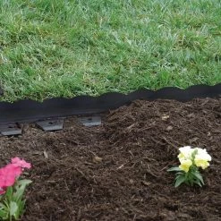 Vigoro 20 ft. x 2.25 in. Black Scalloped Polyethylene No-Dig Edging -Green Haven Store black vigoro plastic edging 3011 20hd 5 c3 1000