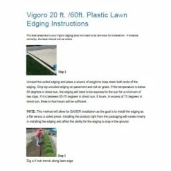 Vigoro 60 ft. x 0.5 in. x 4.5 in. Black Plastic Lawn Edging -Green Haven Store black vigoro plastic edging vig 60c c3 1000