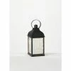 SULLIVANS 10.5 in. Black Speckled Lantern with LED Pillar Candle -Green Haven Store blacks sullivans outdoor lanterns sea44237ln 64 1000