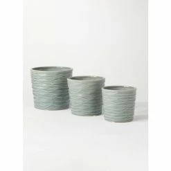SULLIVANS Blue Ceramic Planter (Set of 3) 9 SULLIVANS Blue Ceramic Planter (Set of 3) -Green Haven Store blue sullivans plant pots cm2948 1f 1000