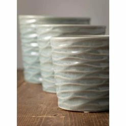 SULLIVANS Blue Ceramic Planter (Set of 3) 8 SULLIVANS Blue Ceramic Planter (Set of 3) -Green Haven Store blue sullivans plant pots cm2948 4f 1000
