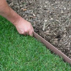 Vigoro 20 ft. Premium Brown Composite Edging -Green Haven Store brown vigoro brick edging 903001vg 1d 1000