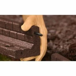 Vigoro 4 ft. Brown No-Dig Rubber Landscape Edging (6-Pack) -Green Haven Store brown vigoro rubber edging dcbfe4bn6 1f 1000