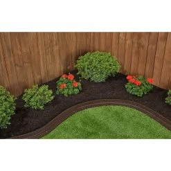 Vigoro 4 ft. Brown No-Dig Rubber Landscape Edging (6-Pack) -Green Haven Store brown vigoro rubber edging dcbfe4bn6 31 1000