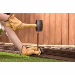 Vigoro 4 ft. Brown No-Dig Rubber Landscape Edging (6-Pack) -Green Haven Store brown vigoro rubber edging dcbfe4bn6 44 1000