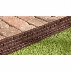 Vigoro 4 ft. Brown No-Dig Rubber Landscape Edging (6-Pack) -Green Haven Store brown vigoro rubber edging dcbfe4bn6 76 1000