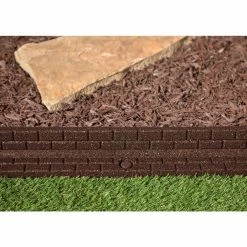 Vigoro 4 ft. Brown No-Dig Rubber Landscape Edging (6-Pack) -Green Haven Store brown vigoro rubber edging dcbfe4bn6 c3 1000