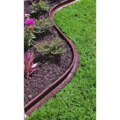 Vigoro EcoBorder 4 ft. Brown Rubber Landscape Edging (Single) -Green Haven Store brown vigoro rubber edging ecobrd brn 4ft a0 1000
