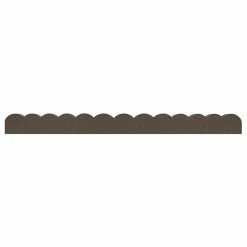 Vigoro 47 in. x 2 in. x 4 in. Brown Scalloped Rubber Garden Edging -Green Haven Store brown vigoro rubber edging mt5001678 40 1000