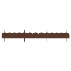 Vigoro 47 in. x 2 in. x 4 in. Brown Scalloped Rubber Garden Edging -Green Haven Store brown vigoro rubber edging mt5001678 c3 1000