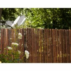 Vigoro 6 ft. x 8 ft. Caramel Brown Full Round Bamboo Fence 11 Vigoro 6 ft. x 8 ft. Caramel Brown Full Round Bamboo Fence -Green Haven Store caramel brown vigoro garden fencing 4477411 31 1000