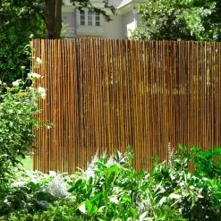 Vigoro 6 ft. x 8 ft. Caramel Brown Full Round Bamboo Fence 10 Vigoro 6 ft. x 8 ft. Caramel Brown Full Round Bamboo Fence -Green Haven Store caramel brown vigoro garden fencing 4477411 4f 1000