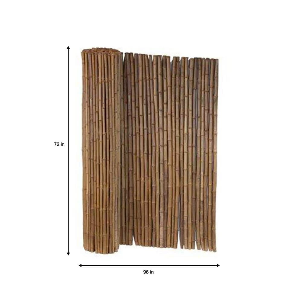 Vigoro 6 ft. x 8 ft. Caramel Brown Full Round Bamboo Fence 4 Vigoro 6 ft. x 8 ft. Caramel Brown Full Round Bamboo Fence - Image 2