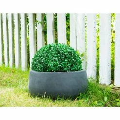 KANTE 16 in. W Round Charcoal Lightweight Concrete/Fiberglass Indoor Outdoor Elegant Bowl Planter 12 KANTE 16 in. W Round Charcoal Lightweight Concrete/Fiberglass Indoor Outdoor Elegant Bowl Planter -Green Haven Store charcoal kante plant pots osc0051b c60121 1f 1000
