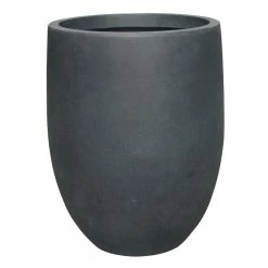 KANTE 21.7 in. H Round Charcoal Concrete/Fiberglass Indoor Outdoor Modern Tall Planter -Green Haven Store charcoal kante plant pots osc0066a c60121 c3 1000